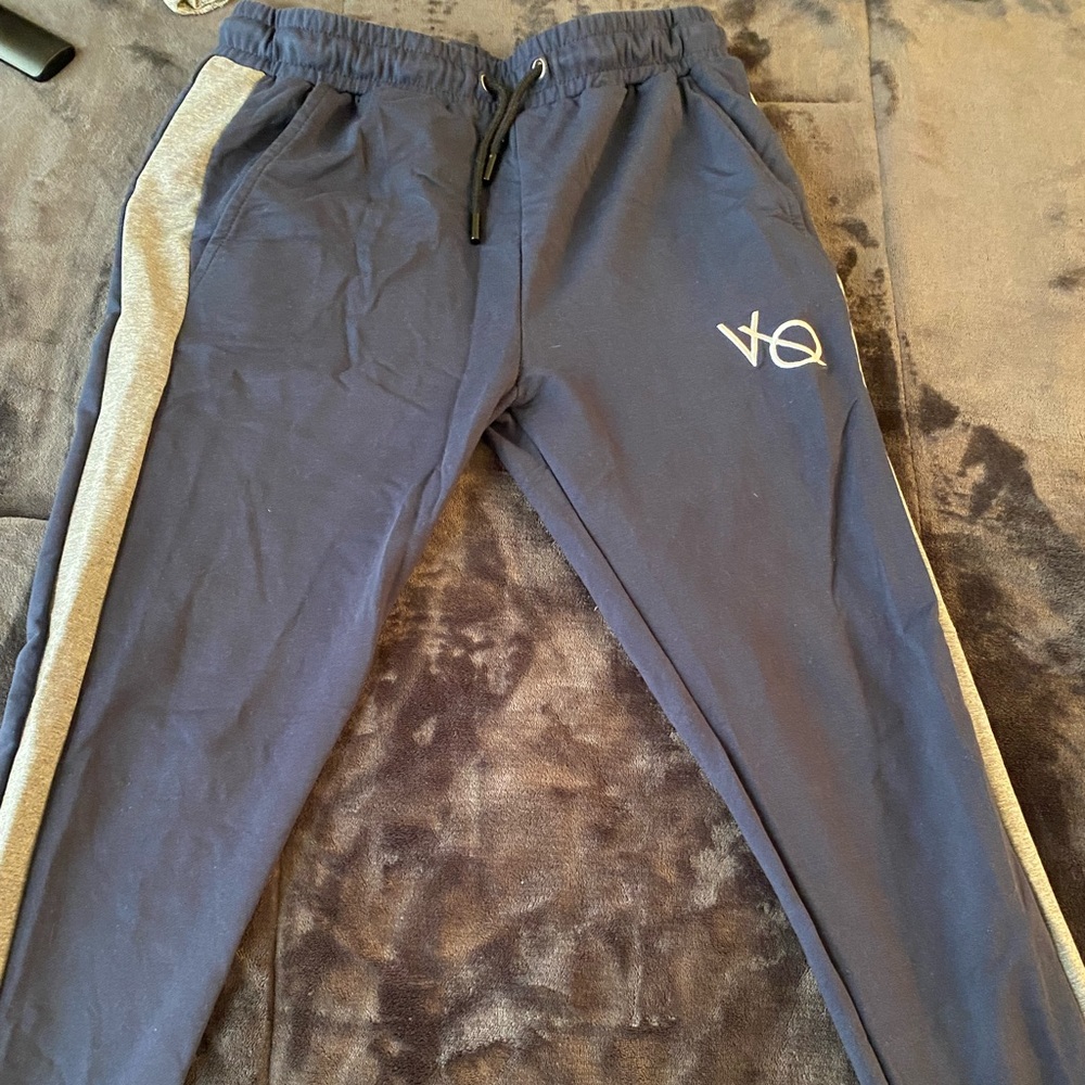 Vanquish Navy Striped Joggers
